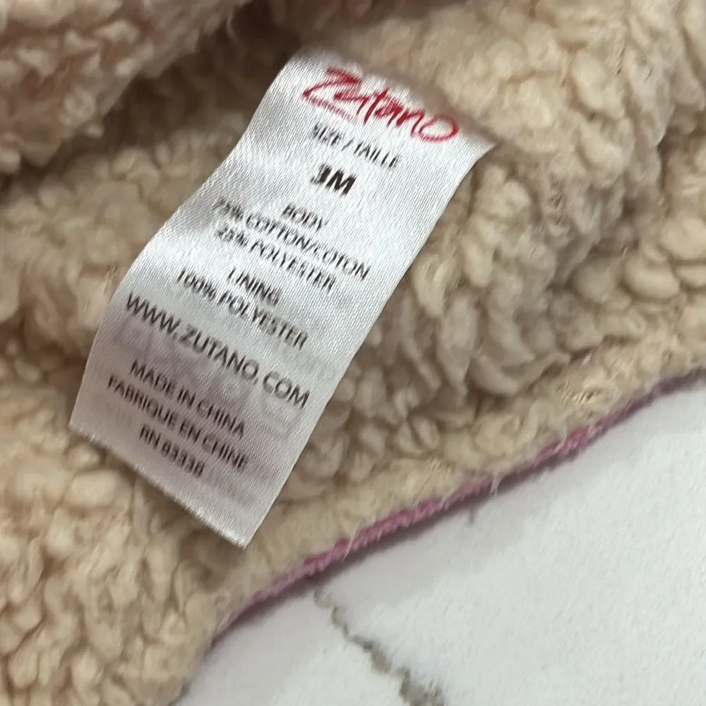 Zutano’s | Pink Fleece Velour Bunny Infant Girls Winter Snow Hat